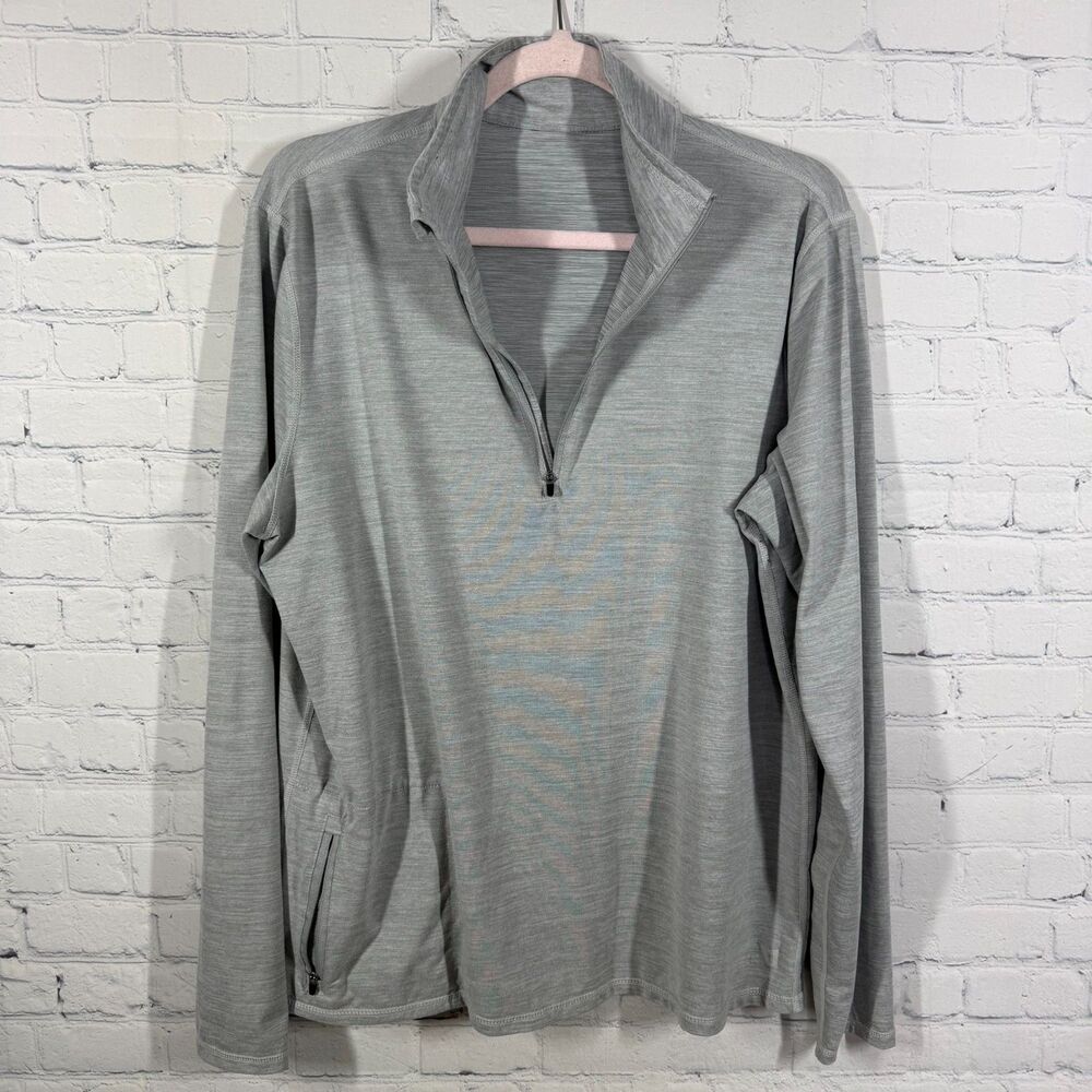 Vuori Ease Performance Half Zip 2.0 Pullover Men Large Grey Active Gym Golf - Picture 11 of 15